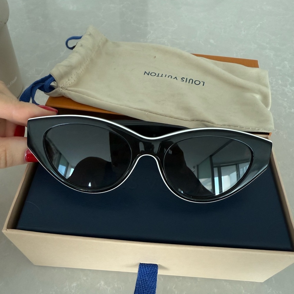 Louis Vuitton Black and Silver Sunglasses